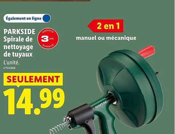PARKSIDE Spirale de nettoyage de tuyaux