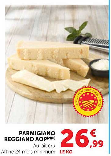 PARMIGIANO REGGIANO AOP(2)(B) Au lait cru Affiné 24 mois minimum