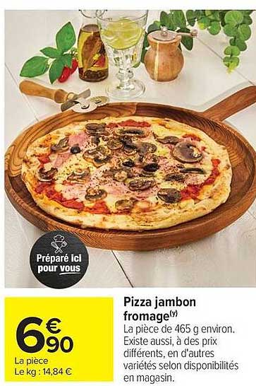 Pizza jambon fromage