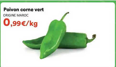 Poivon corne vert