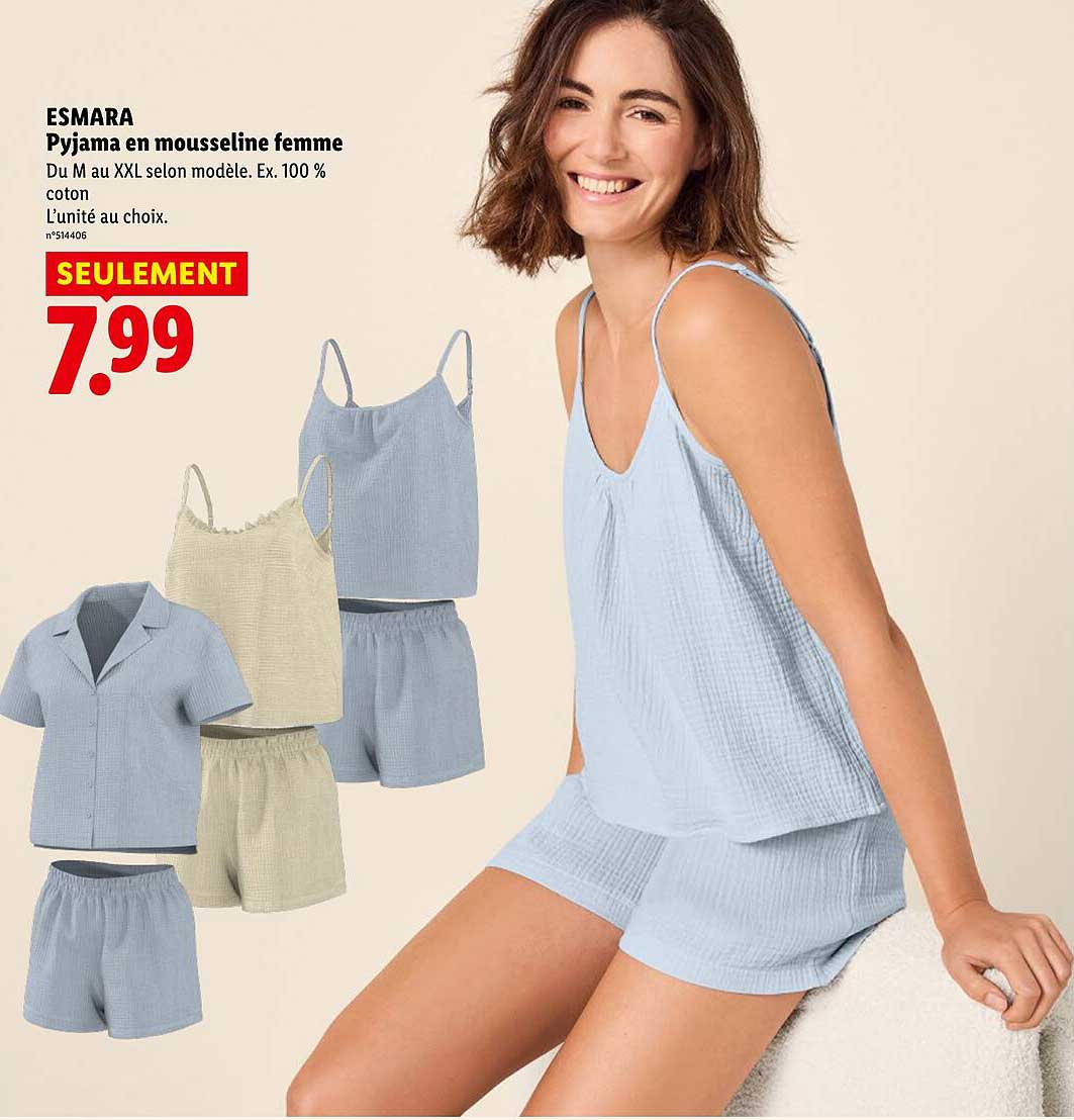 Pyjama en mousseline femme