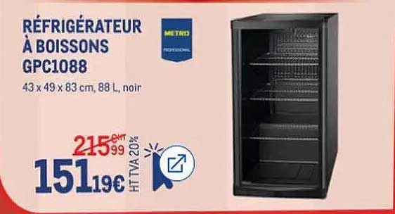 RÉFRIGÉRATEUR À BOISSONS GPC1088