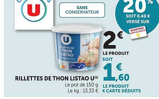 RILLETTES DE THON LISTAO U