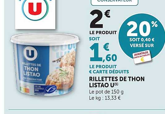 RILLETTES DE THON LISTAO U(1)