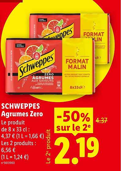 SCHWEPPES Agrumes Zero