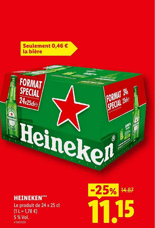 Seulement 0,46 € la bière