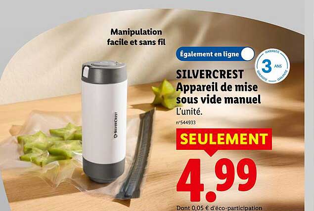 SILVERCREST Appareil de mise sous vide manuel