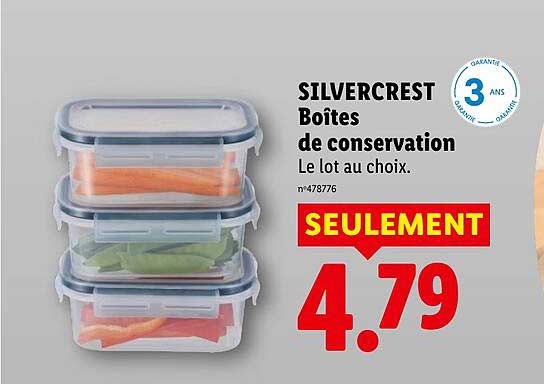 SILVERCREST Boîtes de conservation Le lot au choix.