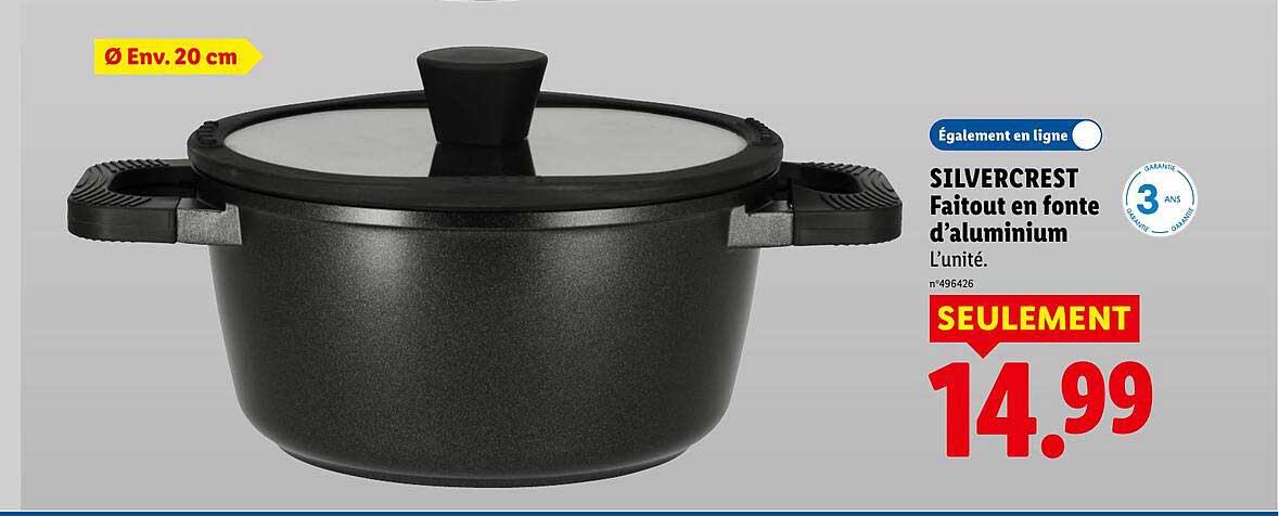 SILVERCREST Faitout en fonte d’aluminium