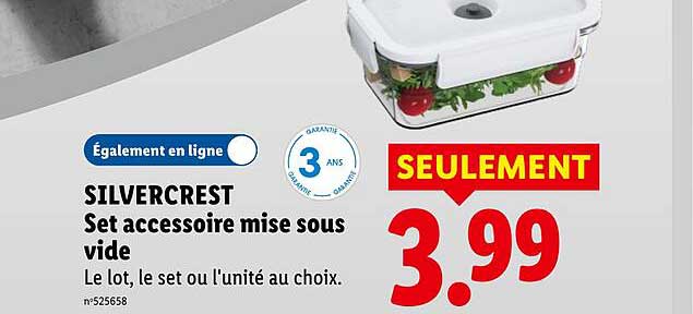 SILVERCREST Set accessoire mise sous vide