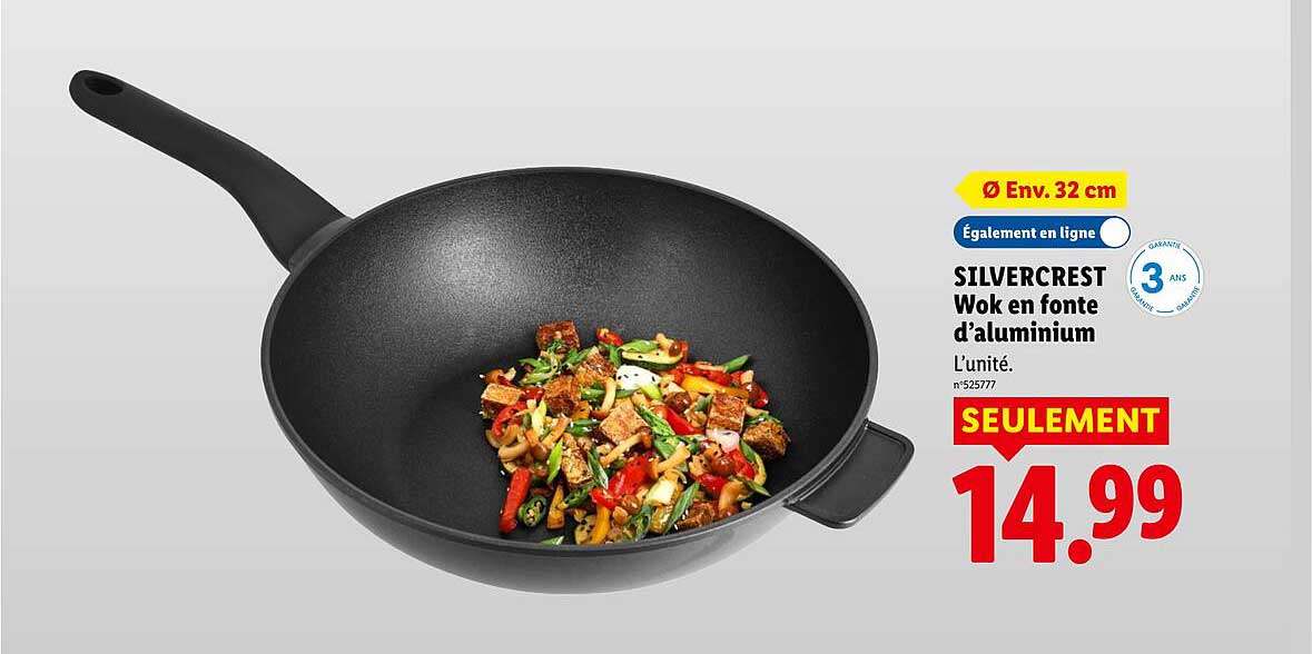 SILVERCREST Wok en fonte d’aluminium