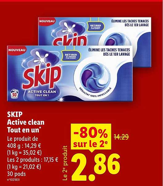 SKIP Active clean Tout en un
