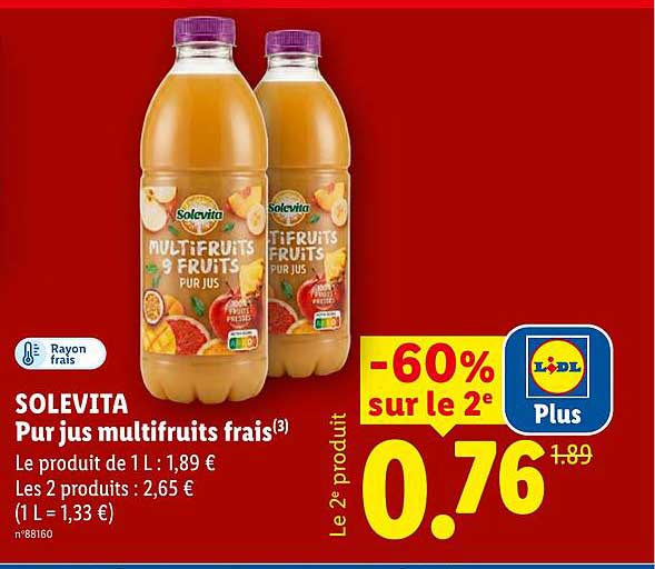 SOLEVITA Pur jus multifruits frais(3)