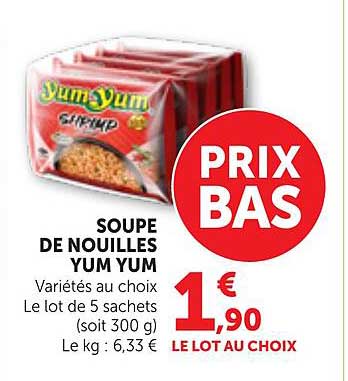 SOUPE DE NOUILLES YUM YUM