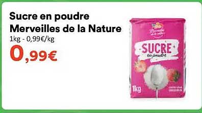 Sucre en poudre Merveilles de la Nature