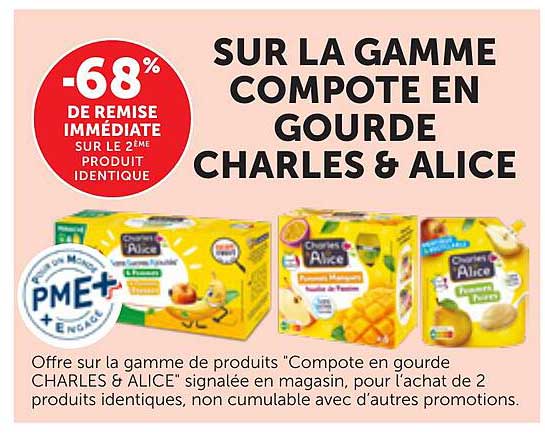 SUR LA GAMME COMPOTE EN GOURDE CHARLES & ALICE
