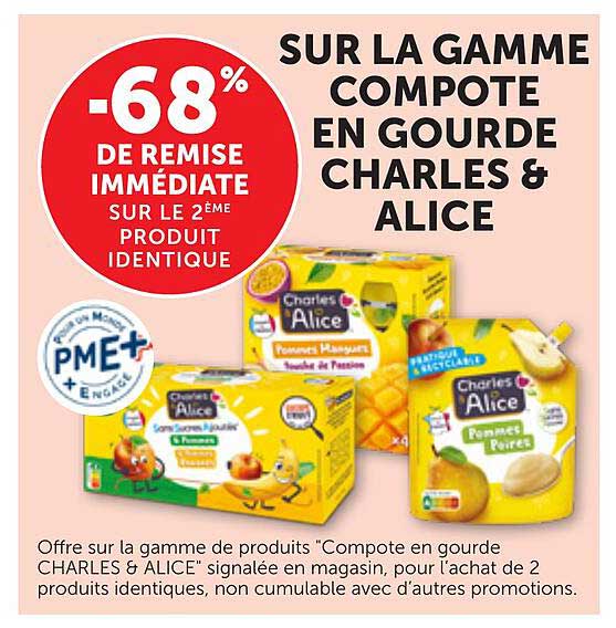 SUR LA GAMME COMPOTE EN GOURDE CHARLES & ALICE