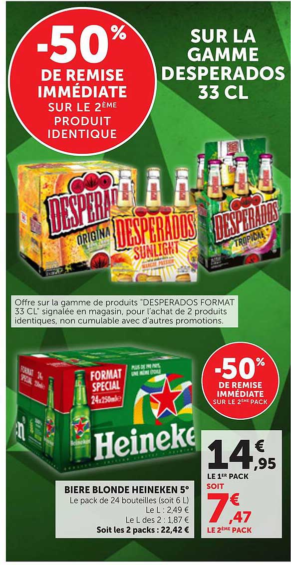 SUR LA GAMME DESPERADOS 33 CL