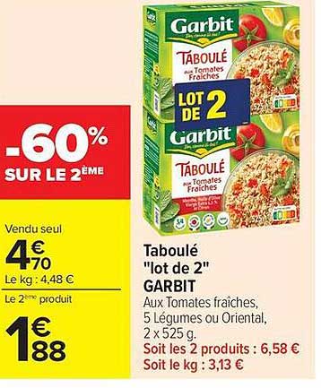 Taboulé "lot de 2" GARBIT