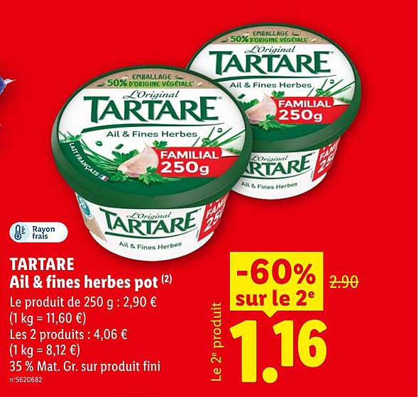 TARTARE Ail & fines herbes pot
