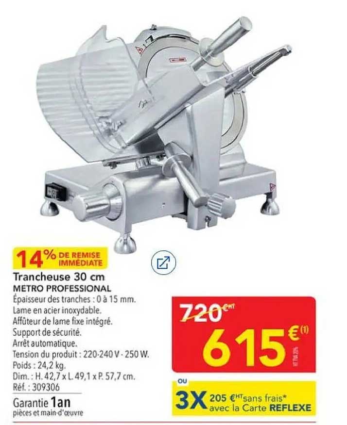 Trancheuse 30 cm METRO PROFESSIONAL