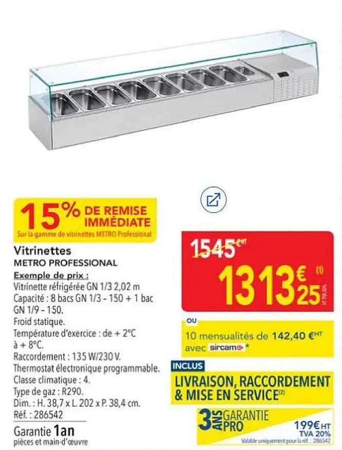 Vitrinettes METRO PROFESSIONAL