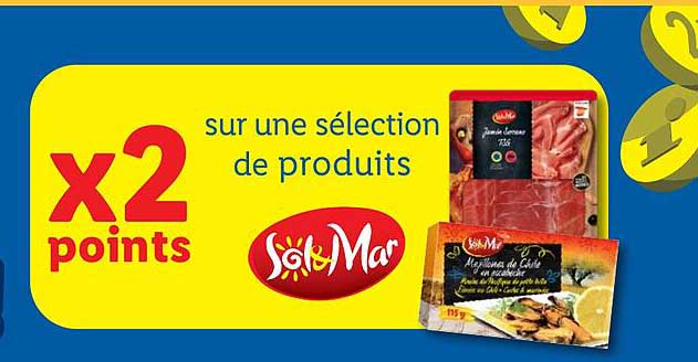 x2 points sur une sélection de produits Sol & Mar