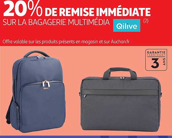 20% DE REMISE IMMEDIATE SUR LA BAGAGERIE MULTIMEDIA