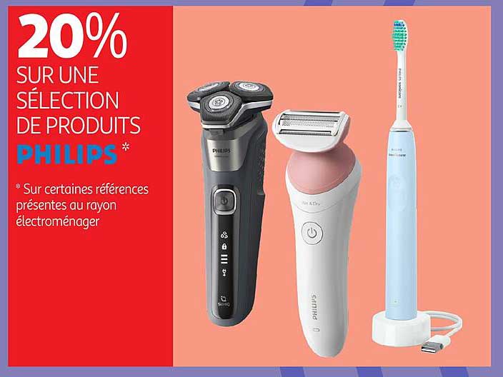 20% SUR UNE SÉLECTION DE PRODUITS PHILIPS*