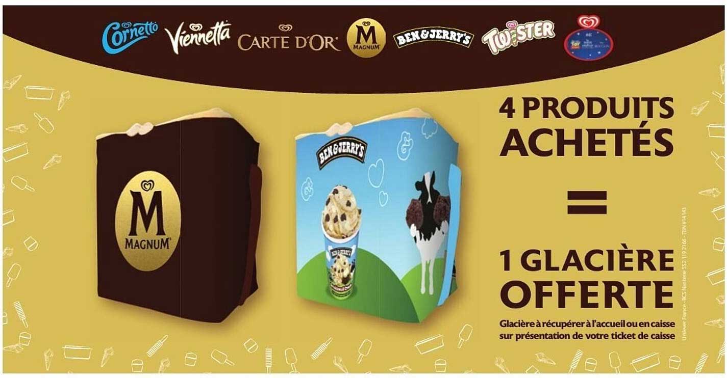 4 PRODUITS ACHETÉS = 1 GLACIÈRE OFFERTE