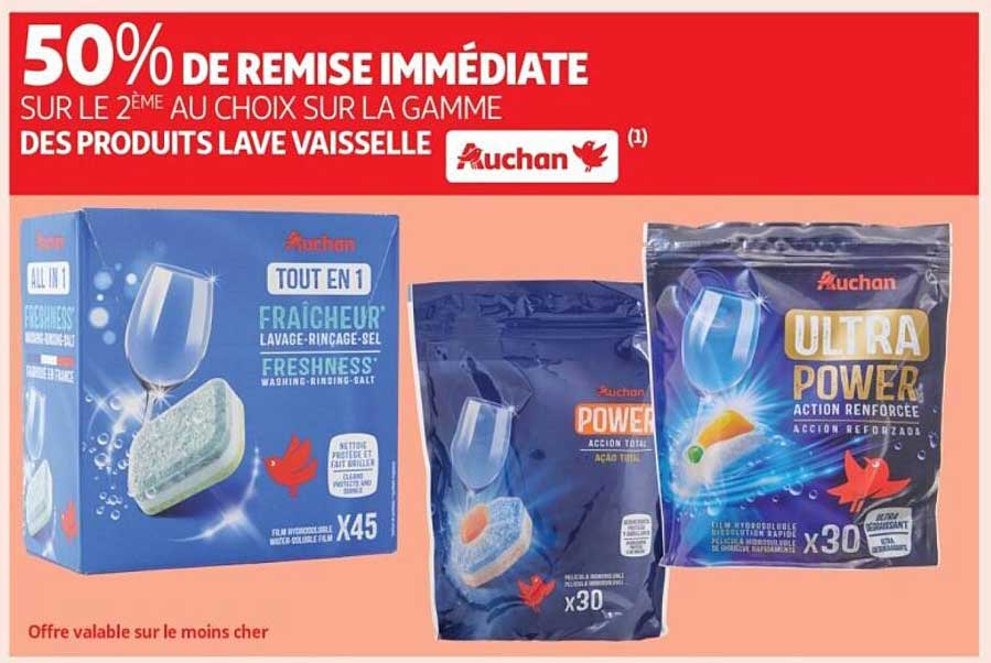 50% DE REMISE IMMÉDIATE SUR LE 2ÈME AU CHOIX SUR LA GAMME DES PRODUITS LAVE VAISSELLE
