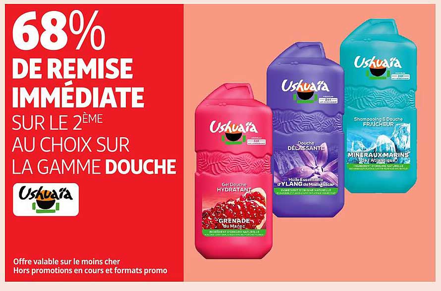 68% DE REMISE IMMINDEATE SUR LE 2ÈME AU CHOIX SUR LA GAMME DOUCHE