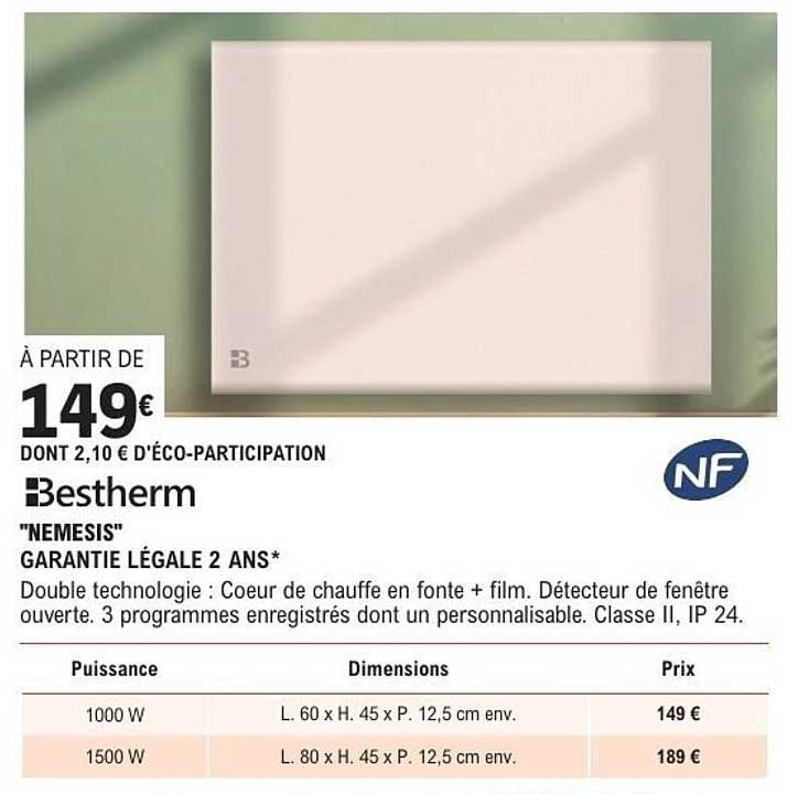 À partir de 149€ dont 2,10 € d'éco-participation