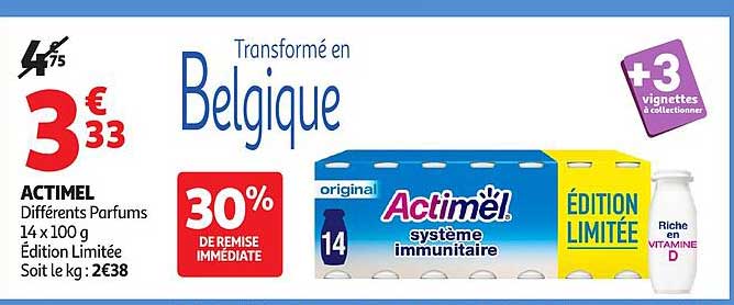ACTIMEL Différents Parfums 14 x 100 g Édition Limitée