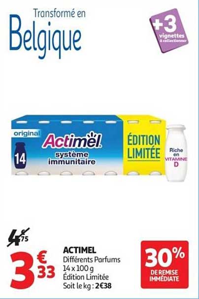 ACTIMEL Différents Parfums 14 x 100 g Édition Limitée