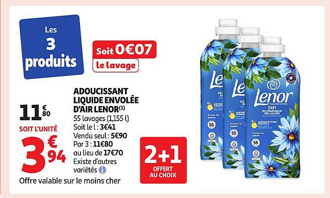 ADOUCISSANT LIQUIDE ENVOLÉE D’AIR LENOR