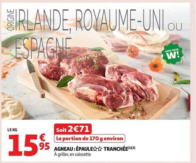 AGNEAU : ÉPAULE TRANCHÉE