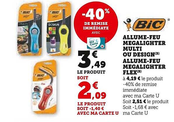 ALLUME-FEU MEGALIGHTER MULTI OU DESIGN(B) ALLUME-FEU MEGALIGHTER FLEX(B)