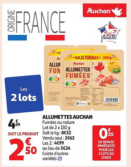 ALLUMETTES AUCHAN
