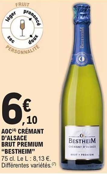 AOC(4) CRÉMANT D’ALSACE BRUT PREMIUM “BESTHEIM”