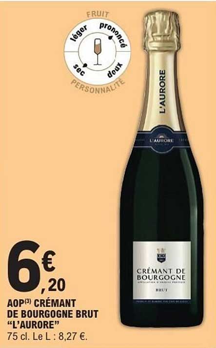 AOP(3) CRÉMANT DE BOURGOGNE BRUT "L’AURORE"