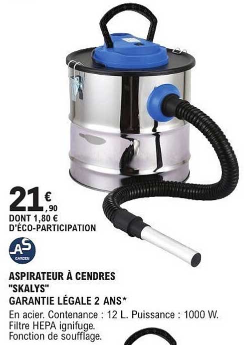 Aspirateur à Cendres "SKALYS"