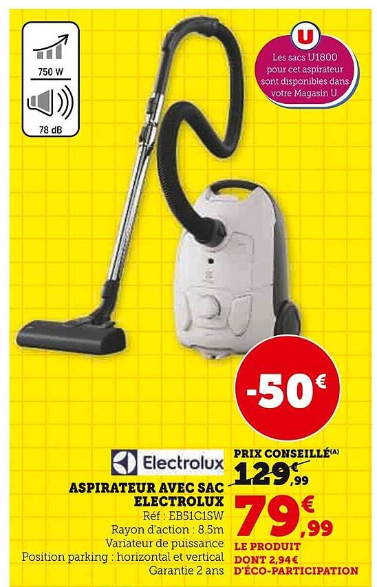 ASPIRATEUR AVEC SAC ELECTROLUX