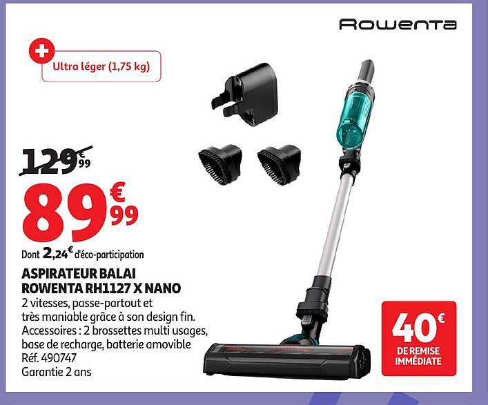 ASPIRATEUR BALAI ROWENTA RH1127 X NANO