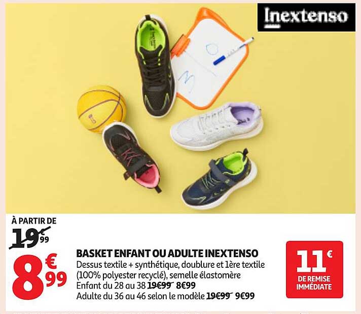 BASKET ENFANT OU ADULTE INEXTENSO