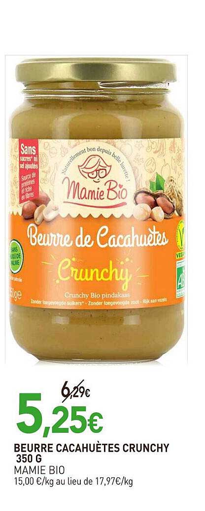 Beurre Cacahuètes Crunchy 350 g