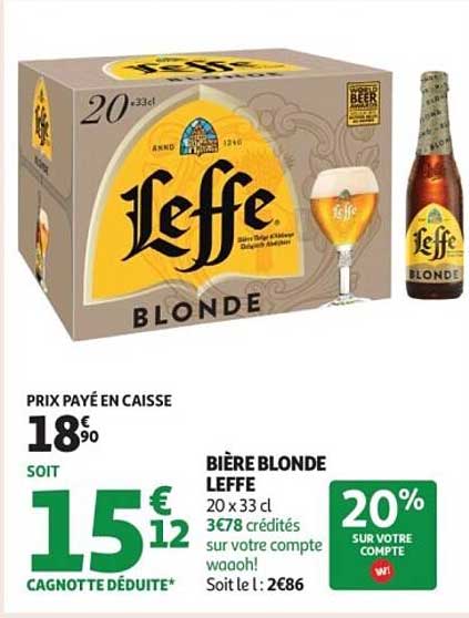 BIÈRE BLONDE LEFFE