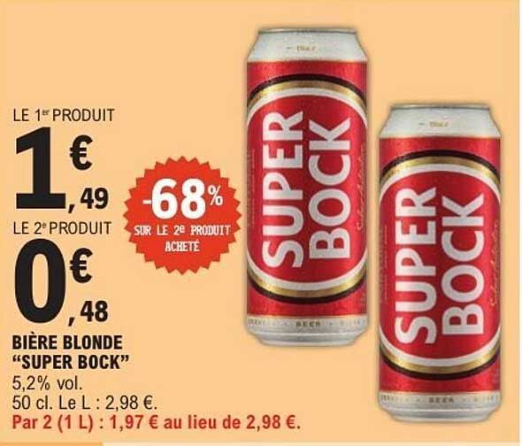 Bière Blonde "SUPER BOCK"