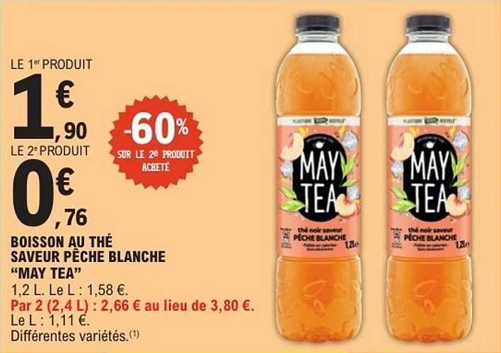 BOISSON AU THÉ SAVEUR PÊCHE BLANCHE “MAY TEA”