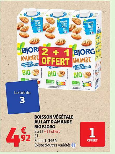 BOISSON VÉGÉTALE AU LAIT D'AMANDE BIO BJORG